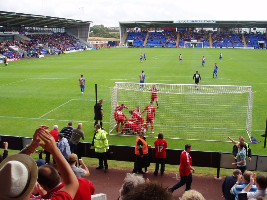 Town v Shrews: Richie goal