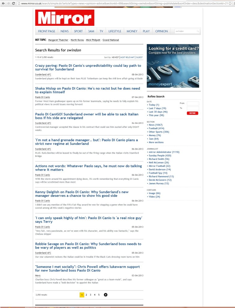 Press Watch - Daily Mirror