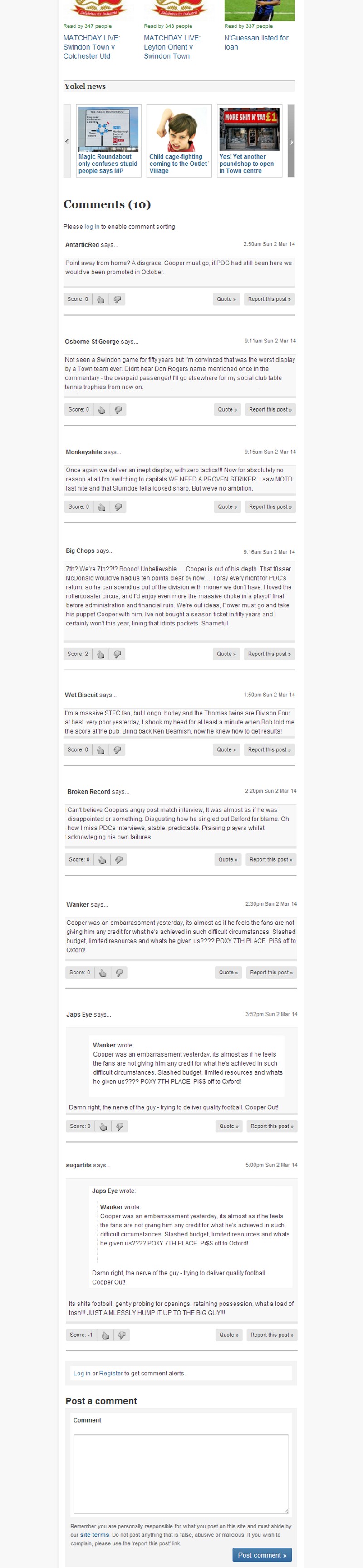 Spoof Comments Section 2014.02.04